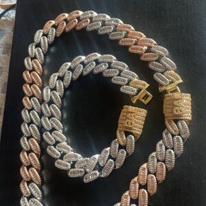 Elegant Gold and Silver Necklace